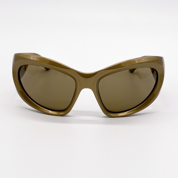 NEW BALENCIAGA BB0228S 004 GOLD OVERSIZED SUNGLASSES BALENCIAGA - Picture 5 of 12